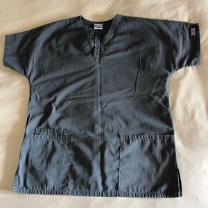 Cherokee Dark Gray Scrub Top